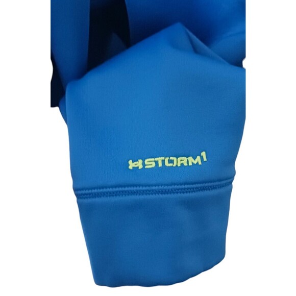 Mens Under Armour Hoodie Pullover Sweatshirt Size Large Blue Storm 1 Loose Fit - Picture 4 of 5